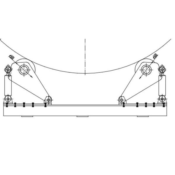 Rubber / Metal Conventional Pipe Welding Rollers 100T For Tank Fit Up Welding