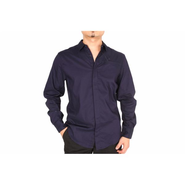 Solid Color Business Men'S Casual Stretch Shirts 59% Cotton 35% Nylon