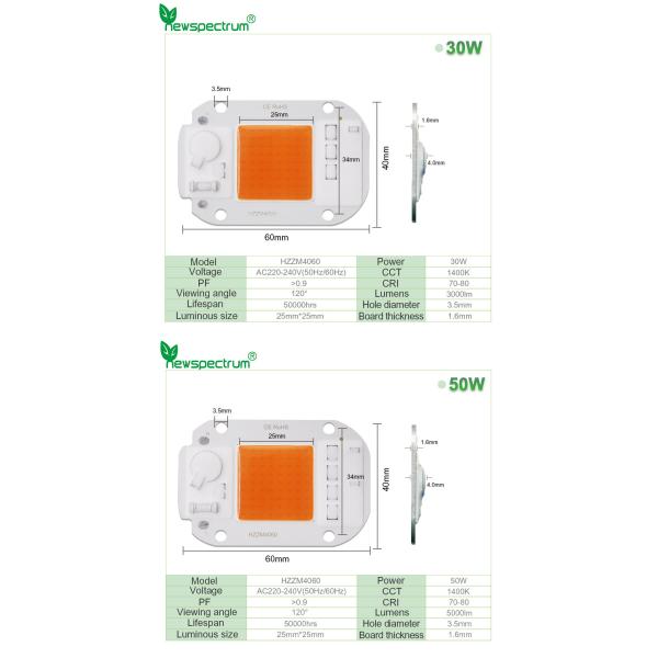 230V AC COB LED Chip High Power Garden Lighting Epistar Chip