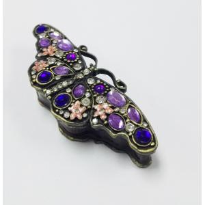Butterfly trinket box metal necklace jewelry box