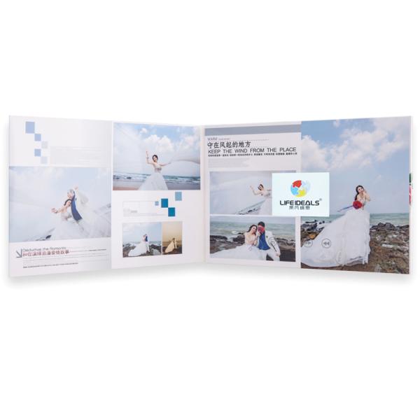 Laser Cut Wedding Lcd Video Brochure Player , Acrylic Lcd Invitation Card