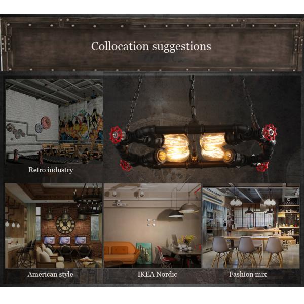 Retro American Iron Dining Room Chandelier Restaurant Bar Kitchen Light Ring Loft Pendant Light(WH-VP-229)