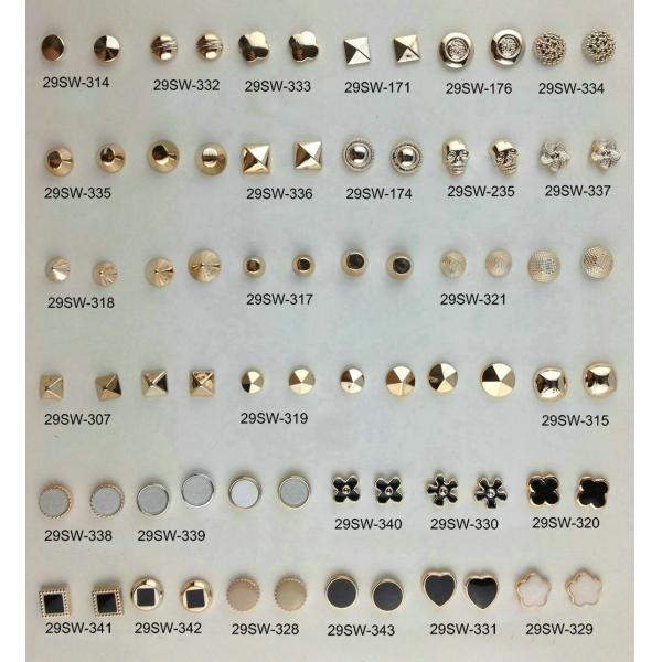 2023 zinc alloy round square gold plated button metal snap button sample free