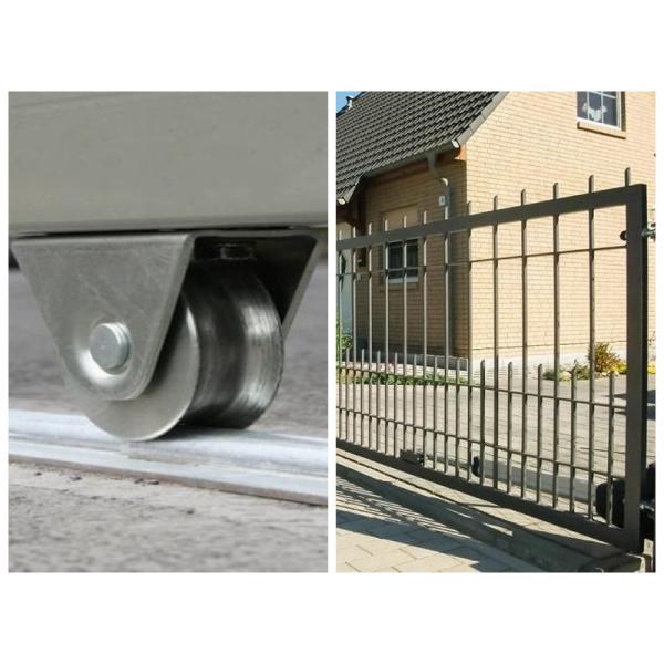 1.97" 50mm Sliding Gate Roller Silver White Bearing Rolling Pulley With Flexible Rotation