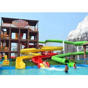 Excited Large Outdoor Rainbow Water Slide Weather Resistance