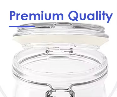 Popular Wholesale 100ml 180ml 280ml Food Grade Round Honey Glass Jar With Clip Cover