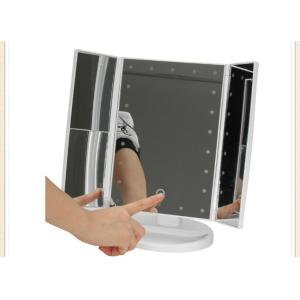 Quality ABS Desktop LED Strip Mirror With 22pcs 1x 3x Makeup Tabletop Led Mirror for sale