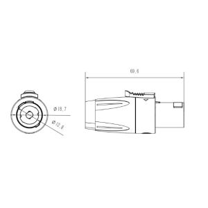 Professional Speaker Powercon Wire Connectors 40a Panel Audio Signal Female Plug