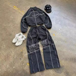 Custom Zip up Nylon Track 3m Reflective Lightweight Windbreaker Jacket