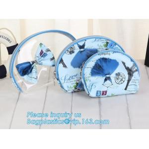 Girl Glitter PVC Fashion Cosmetic Bag, portable travel makeup bag cases bulk