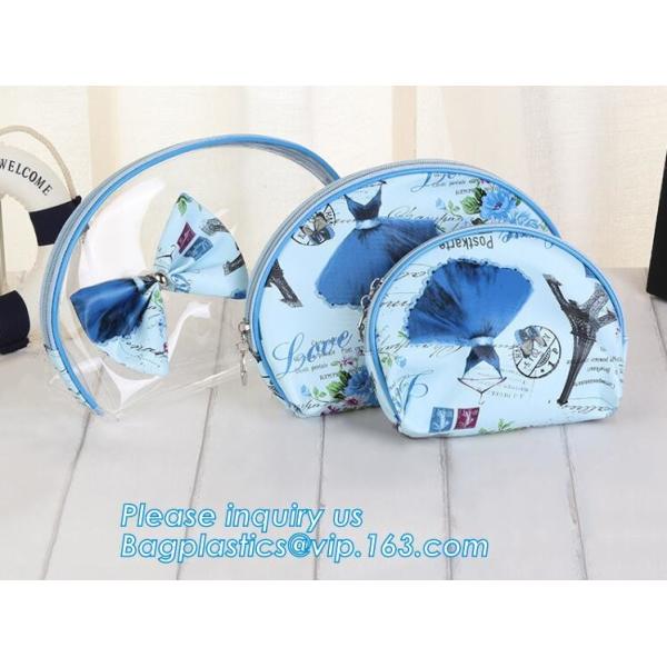 Girl Glitter PVC Fashion Cosmetic Bag, portable travel makeup bag cases bulk