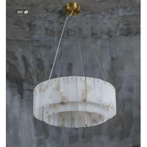 All Copper Light Luxury Natural Marble Creative New Chinese Model Living Room