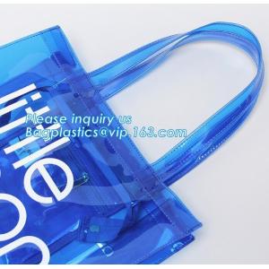 PVC soft pouch bag with round, packaging bag with embroidery recyclable quilt