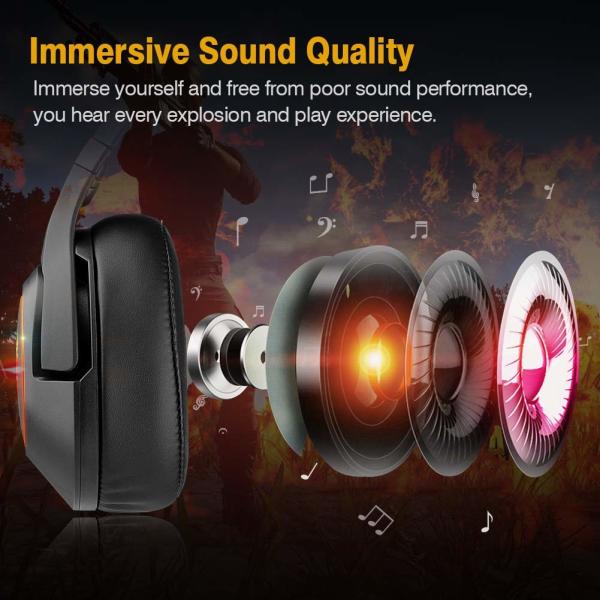 117dB 50mm K9 Noise Cancelling Gaming Headphones For PS4 PC
