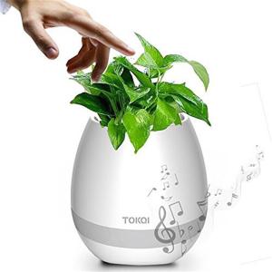 Flower Pot Music Bluetooth Speaker Smart Touch Plant Lamp Rechargeable Li