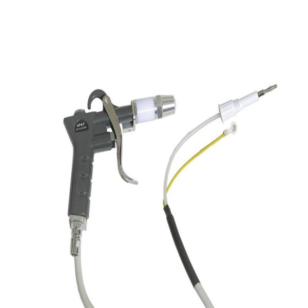Black ESD Electrostatic Spray Gun Ionizing Air Gun For Static Particulate Removal