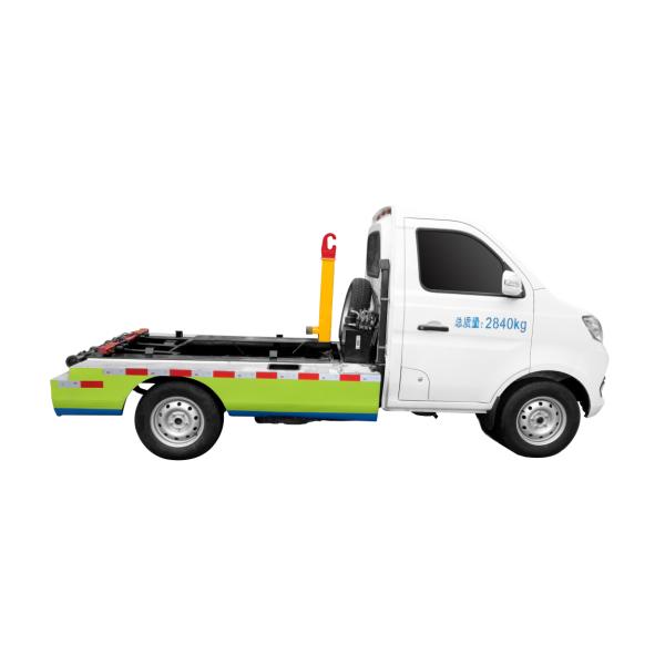 Gasoline 92# Used Hooklift Dumpster Truck 4.1M3 1.5ton Hook Loader Garbage Truck