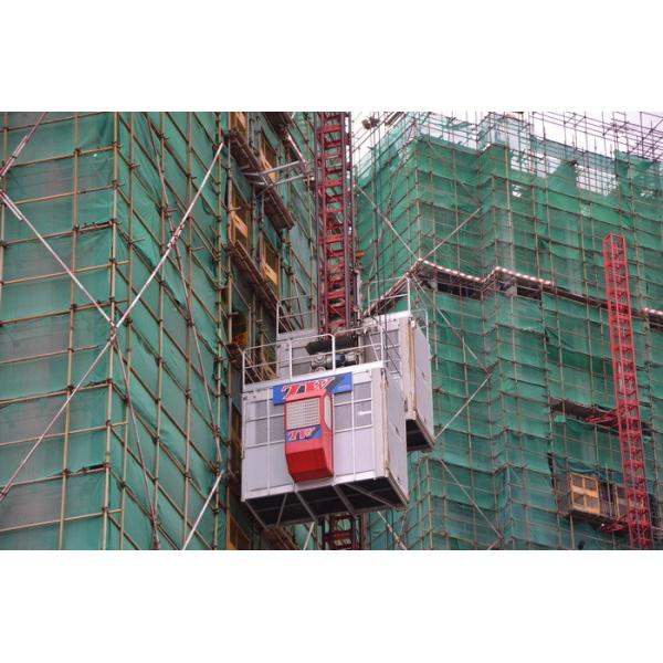 Single Cage 110kw Temporary Construction Elevators 96m/Min Construction Man Lift