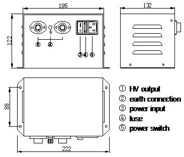 Custom 50W Micro Current Anti Static Device For Ionizer Air Bar AP-AC7402