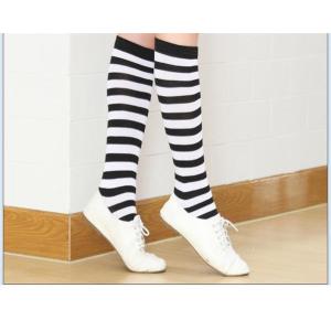 Quality 2015 Hot selling classic stripe patterned design cozy polyester long stockings for ladies for sale