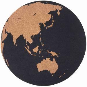 Waterproof Circle World Map Pin Boards Dia30cm Thick 0.5cm