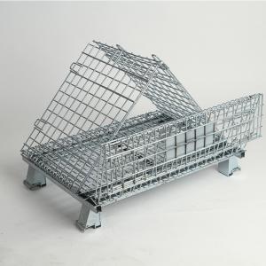 Zinc Plated Warehouse Steel Q235 Folding Wire Mesh Container