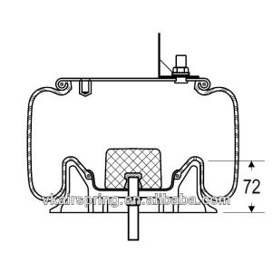 W01-358-9339 Trailer Air Springs 56808-2 57150-RH Hendrickson Suspension Air