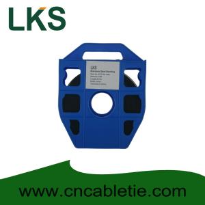 China Polyester coated Stainless Steel Banding 9.5x0.4mm, 12.7x0.4mm,19x0.4mm material SS304,316 with plastic box packing on sale