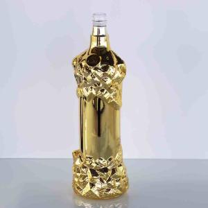 Vodka Bourbon Luxury Spirits Bottle Unique Golden Flint Wine Bottle