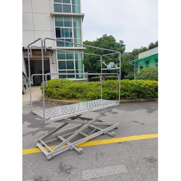 1500mm Height Manual Scissor Lift Platform With Table Personal Home Using without power