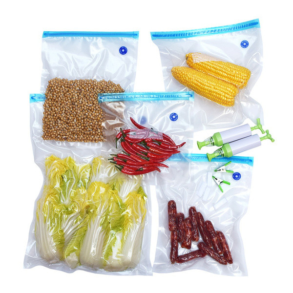 Buy Vacuum Zipper Bags Reusable Food Storage Bags Vacuum Bag For Handheld Vacuum Sealer at wholesale prices