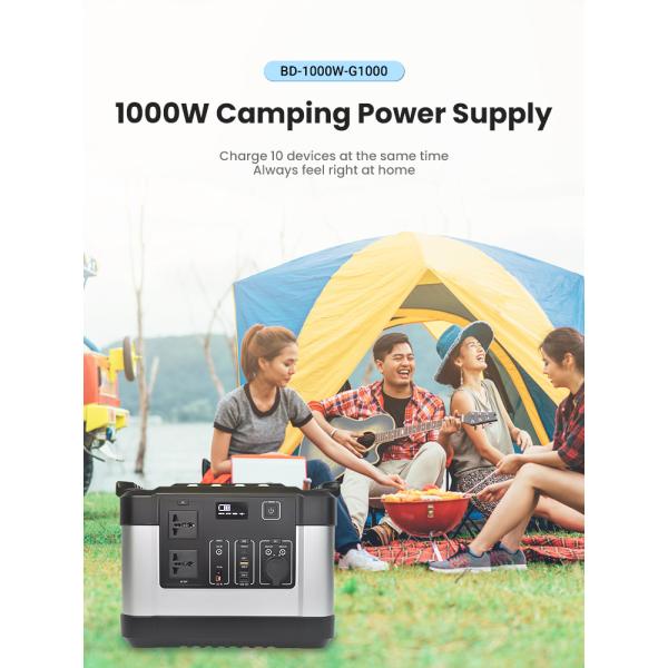 300000mAh Lithium Battery Portable Power Station 1000 Watt Solar Generator AC220v 110v