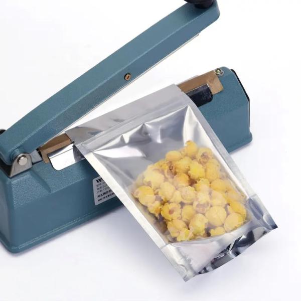 Glossy Reusable Laminated Aluminum Foil Food Delivery Ziplock Bags Yin Yang Stand Up Pouch With Clear Front