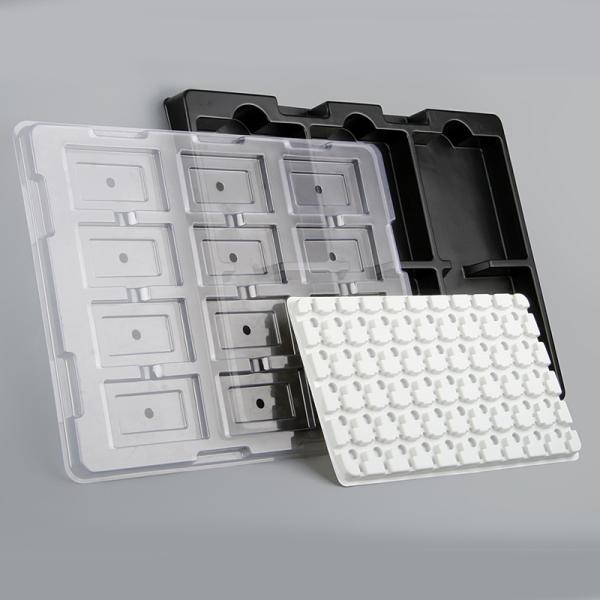 Customizable Shape Size -Made White PS Blister Turnover Tray for Electronic Components