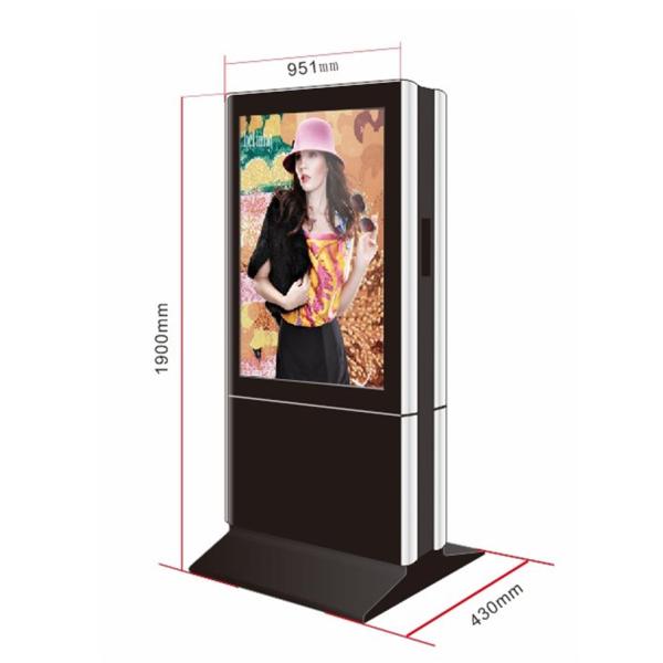 Customized 43 Inch Outdoor Touch Screen Kiosk 1920 * 1080 Resolution Built - In HD Audio