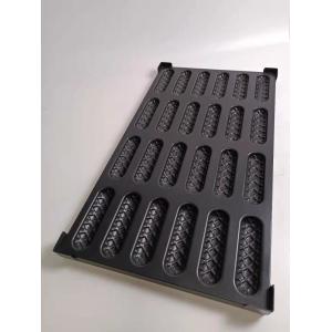 24 Cavity PTFE Oval Shaped Waffle Hot Dog Mold Pan