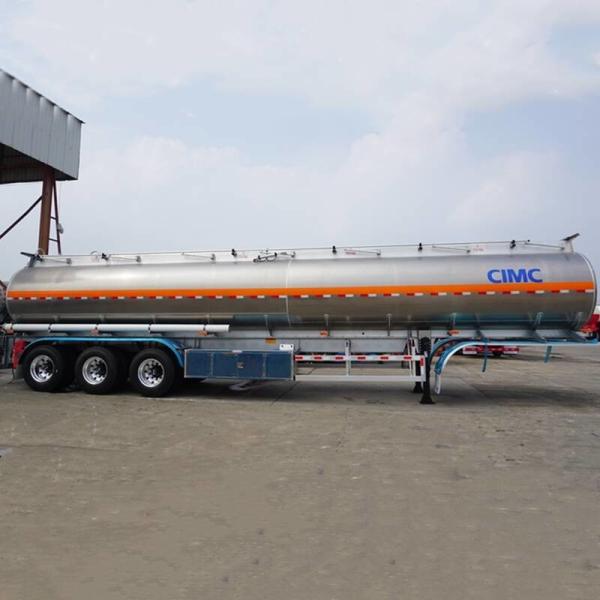 Buy CIMC 50T Payload 3 Axle 50000L Aluminum Tanker Trailer at wholesale prices