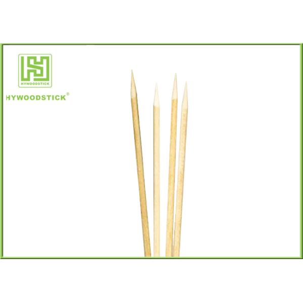 BBQ Pointed Thin Small Wooden Sticks , Wooden Kebab Sticks For Party Picnic