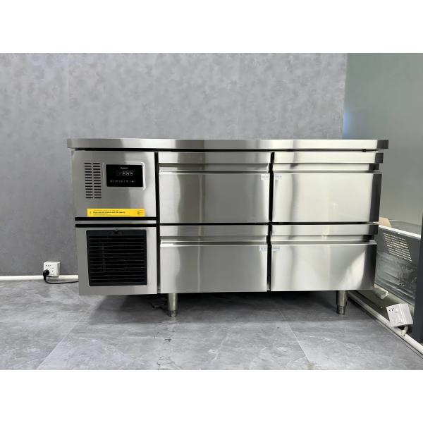 Buy 201/304Drawer Freezer Work Bench Counter Table Top Refrigerator Commercial Stainless Steel Cabinet Chiller at wholesale prices