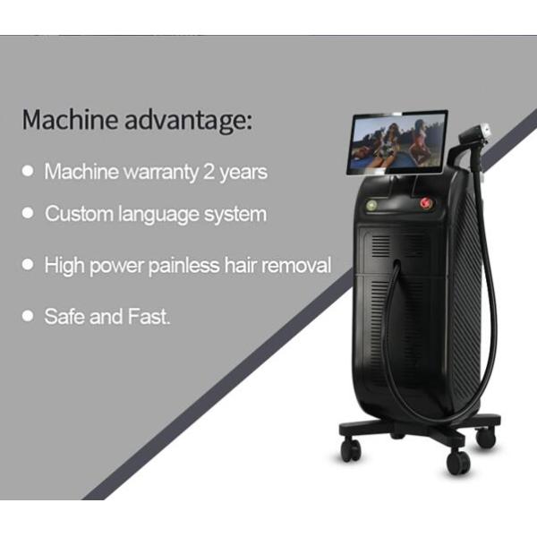 High Frequency 1-10HZ 808 Diode Laser Hair Removal Machine With 600W Output Power
