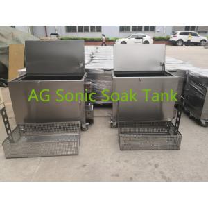 Mobile Heated Fast Food Stainless Steel Soak Tank Chemical With Heater 2KW