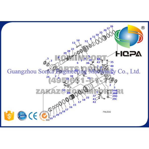 Komatsu Excavators PC200 PC220 PC230 PC240 PC290 PC340 Wheel Loaders WA320 Arm Cylinder Seal Kit 707-99-58070