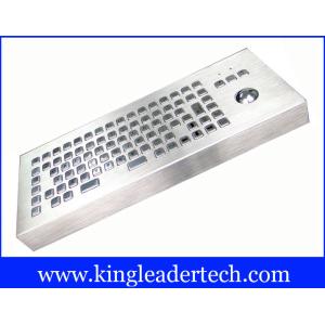Vandalism Industrial Computer Desktop Metal Keyboard With Trackball