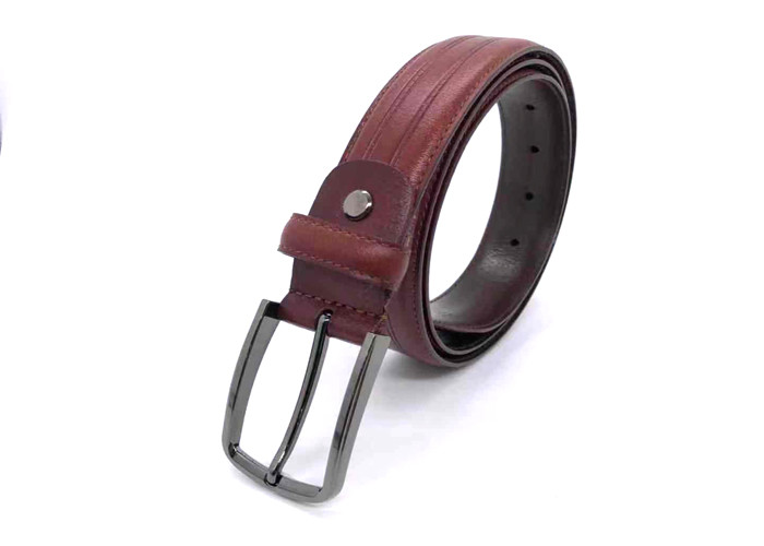 Buy Fashionable Handmade Embossed 100% Cow Leather Belt For Work Business at wholesale prices