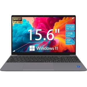 HD Display 15.6 Inch Laptop Computer Intel UHD Graphics 180°Open Angle Windows