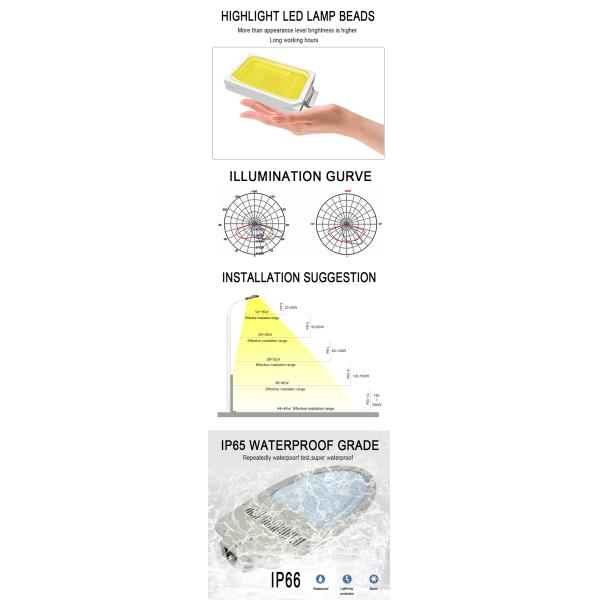 Aluminum 120LM/W 150W LED Street Lights For Sidewalks IP66 waterproof