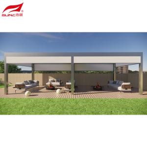 Smart Home Integrated Motorized Aluminum Pergola Wall Mounted Outdoor Shade