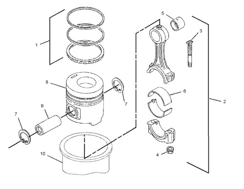 1282952 Piston Engine 128-2952 Ring 7E2899 Ring Group Piston Cylinder Liner 7E