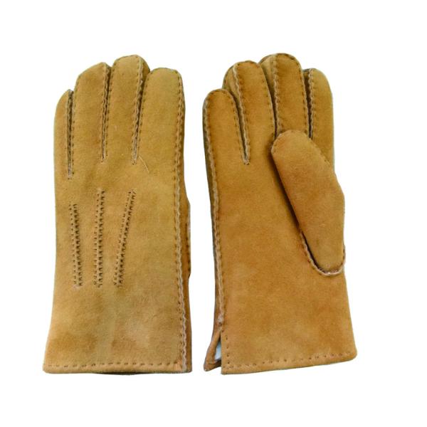 Men Genuine leather Lamb Fur Cheap custom made leather gloves
