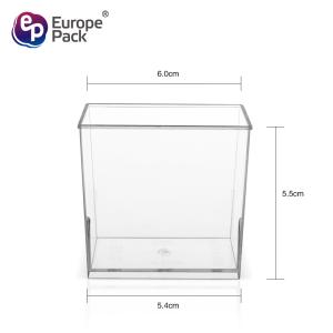 China Manufacturer custom printed square clear mini smoothie yoghurt dessert